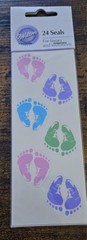 Wilton Envelope Decorating Seals, BABY FEET – 24 ct.