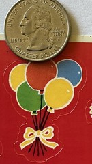 HAPPY CLOWN Sticker(9pc) Hallmark•Circus*Vintage 1982*Balloon*Trick*Card Making