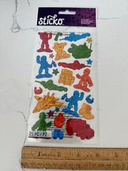 Sticko Autocollant Soldiers ~ Toy Trucks Planes Boots Pack Tank Canteen 25 PC