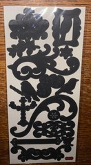 Life Moments Memories Swirls Flourish Fleur-De-Lis BirdScrapbook Stickers 5”x12”