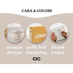 Set of 3 Hardcover Blank Page Books Journaling Scrapbooking Home Décor New
