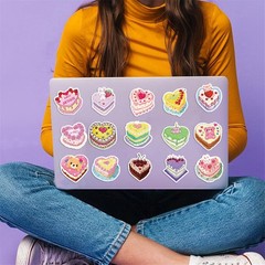 50pcs Birthday Cake Stickers Cartoon Heart Shaped Cake Stickers Kawaii Love Aest
