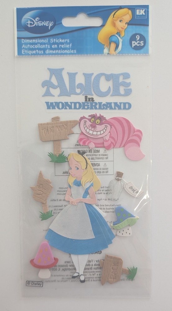 Disney Alice In Wonderland & Cheshire Cat Scrapbooking Stickers By EK Success