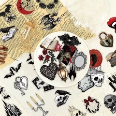 50PCS Gothic Vintage Stickers Dark Medieval Aesthetic 2.1 inches,