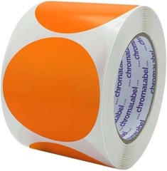 Color Code Dot Stickers 3 Inch Round 500 Labels Permanent Adhesive Orange