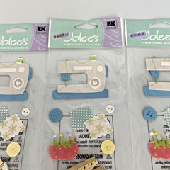 Vintage Jolee’s Sewing Machine & Notions Sticker Lot- NOS- Set of 3