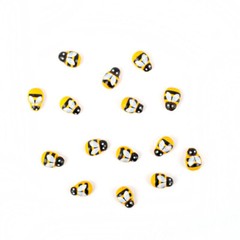 100pcs Mixed Mini Bees Self Adhesive Wooden Bumble Bee Craft Card Wood Decor DIY