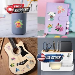 120 Pcs Transparent Flower Stickers for Scrapbooking, Journaling, Crafting