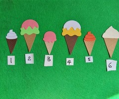 Any 3 Ice Cream Cones Cardstock die cuts scrapbook cards