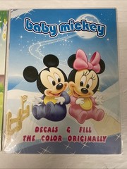 Disney Baby Mickey And Mickey And Minnie Decal & Fill The Color Originally