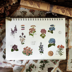 Flower Sticker for Journaling, 20 Sheets (150 Pieces) Translucent Washi Sticker