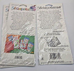 Vintage Stickopotamus Binder Stickers (2) Tennis (1) Fence outside accessories