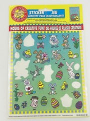 OKEE DOKEE Easter Fun Sticker Activity Pack Sheet Repositionable 1993