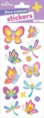 Butterfly & Dragonfly Faux Enamel Stickers Planner Supply Papercraft Crafts