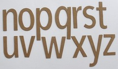 2″ – 2 1/4″ SIMPLE FONT – Customized Alphabet Letters Chipboard Die Cuts – 26 Pc