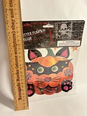 2020 Halloween Stickers glitter cat Pumpkin Jack O Lantern decor carving accents