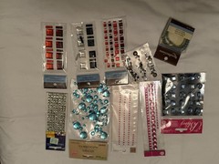 Mixed Craft Rhinestone Gem Sticker Lot Recollections Adhesive Jewels Bling Gems