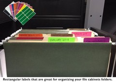 Neon Color Coding Labels 3″x1″ Stickers: Yellow, Pink, Orange, Green, Red – 1…