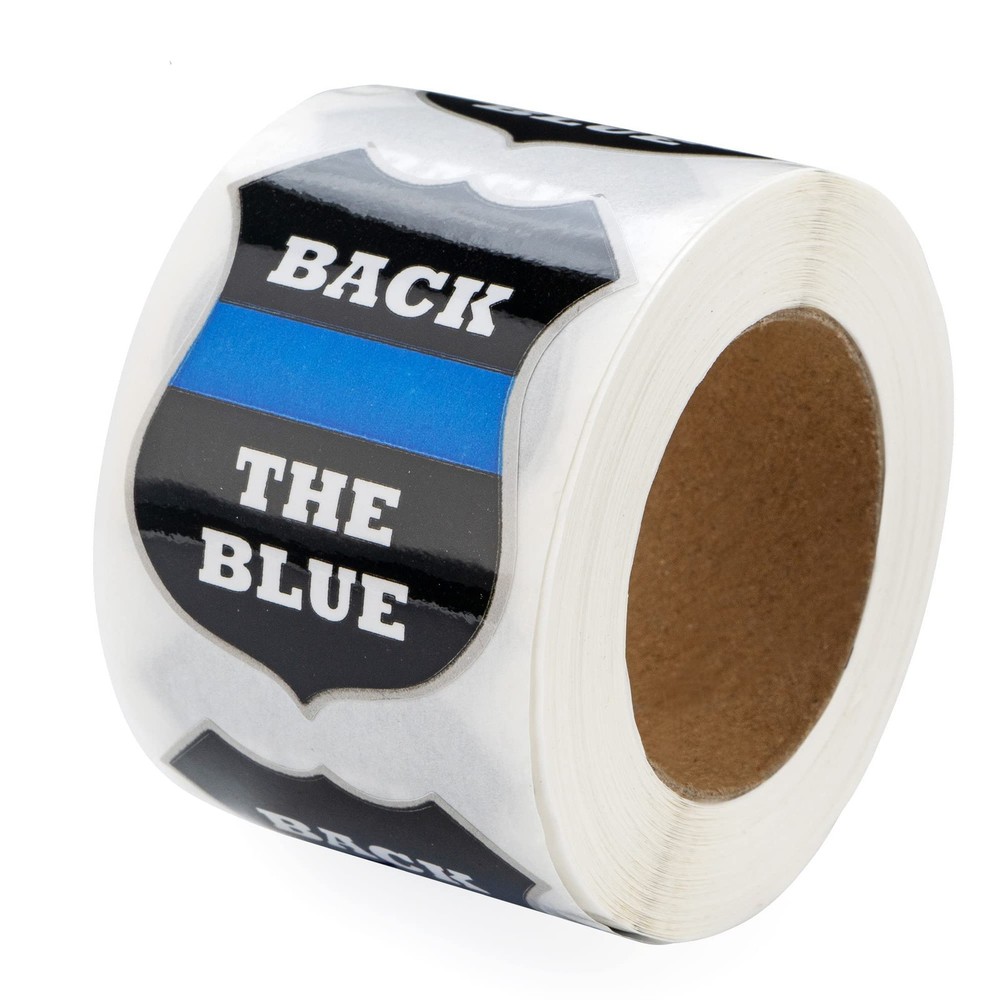Police Support Back The Blue Badge Stickers- Blue Lives Matter Support Sticke…