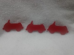 Die Cuts – Red Cars – 3×2 inches – Set Of 3 By Sizzix -NEW Scrapbooking/Card