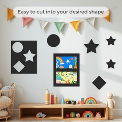 25 PCS 5×7 Black Uncut Mat Boards Backing Matte Prints Photos Crafts Frames