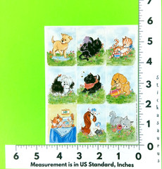 Vintage Eureka Kitten Cats Puppy Dogs Animals Sticker Sheet Retired