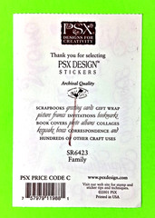 Family Member Words PSX Design Sticker Sheet Daughter Brother Sister Dad Mom