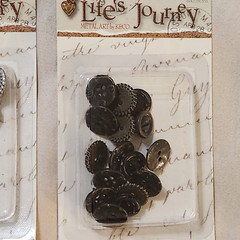 NEW Lot 4 Lifes Journey Metal Tacks Nickel Brass Button Masculine Contemporary-A