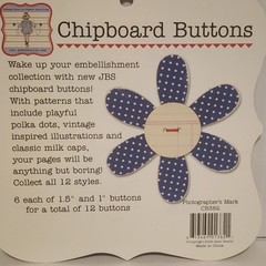 Jenni Bowlin Scrapbooking Printed Chipboard Button Embellishments-VINTAGE PHOTOS