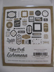 Echo Park Ephemera GRADUATION Die Cut Cardstock 34 Pieces NIP