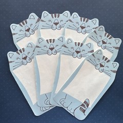 Vintage 80s Note Stationary Paper Sheets Feeling Blue 1983 Cat Sweet Message Lot