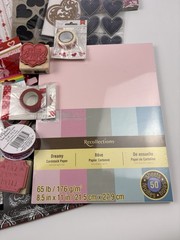 SCRAPBOOK LOT VALENTINES DAY Hearts Paper Stickers. Stamps Crafting