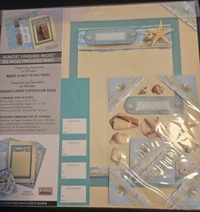 Paper Reflections scrapbook almost finished pages SEASIDE 50 pieces
