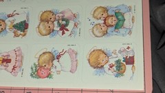 Vintage Gibson Stickers Christmas Angels 1 Sheet