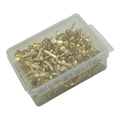 LLY 320 Pieces 8mm Round Long Leg Brads, Paper Fasteners Metal Brads with Box…