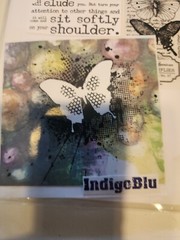 IndigoBlu Red Rubber Stamps Happiness Butterfly& Quintessentially English Rubber
