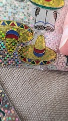 Vintage Stickers Southwestern Chili Peppers Cactus Dessert Sun Moon Lot 4 Sheets