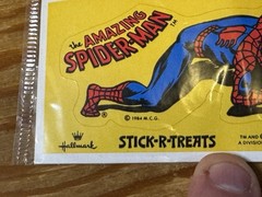 Vintage Stickers 1984 NIP Hallmark Spider-Man Sticker 4×2”