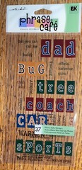 Phrase Cafe Sticko Dad Buddy Bug Money Tree Coach Sports BBQ Scrapbook Stickers