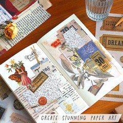 Vintage Washi Stickers for Journaling – Ephemera Book for Journaling with 414…