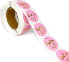 Thank You Stickers Small Business – 500Pcs 1Inch Shipping Supplies, Elegant Labe