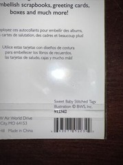 Daisy Hill LOT Of 2 1-Sweet Baby Stitched Tags 1-Sweet baby Dimensional Stickers