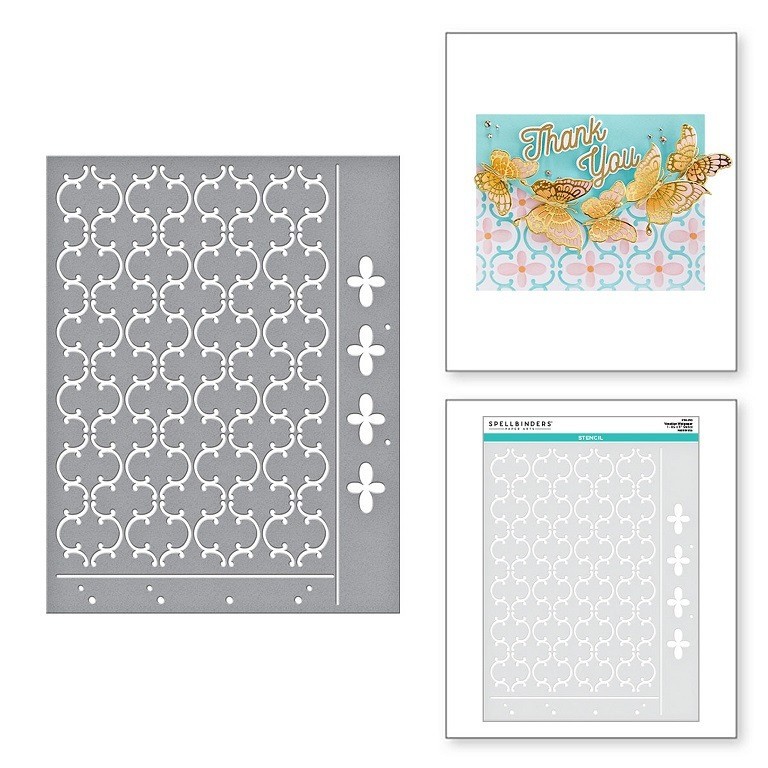 Spellbinders – 8 X 11 STENCIL – VENETIAN WALLPAPER – STN-010 – 2 PKGS