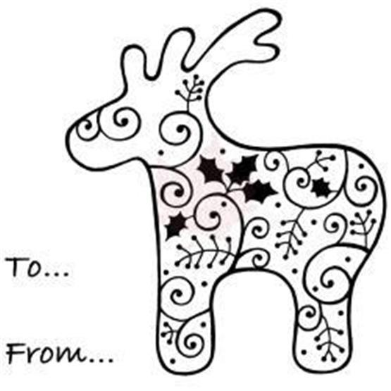 Woodware Craft Clear Stamp NORDIC REINDEER Scrapbooking