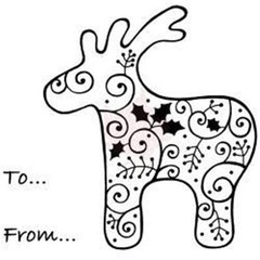 Woodware Craft Clear Stamp NORDIC REINDEER Scrapbooking