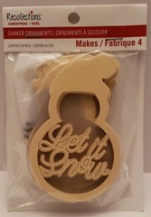 Recollections Christmas Shaker Ornaments Kit «Let it Snow» Snowman Makes 4