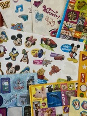 Mixed Lot Scrapbook Reward Vintage Stickers Shopkins Disney Kittens Animals