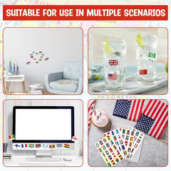 960 Pieces World Flag Stickers 192 Country Flags of the World Mini Flags
