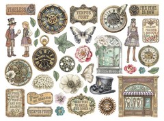 Stamperia GARDENS OF TIME Die Cuts Chipboard Steampunk Gears 38/pk DFLDC130