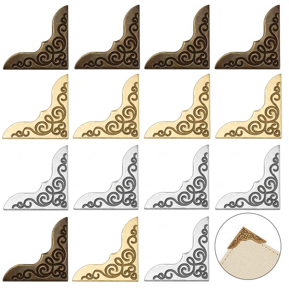 Book Corner Protector Metal Corner Cover for Scrapbook Album Menu Folder Incl…